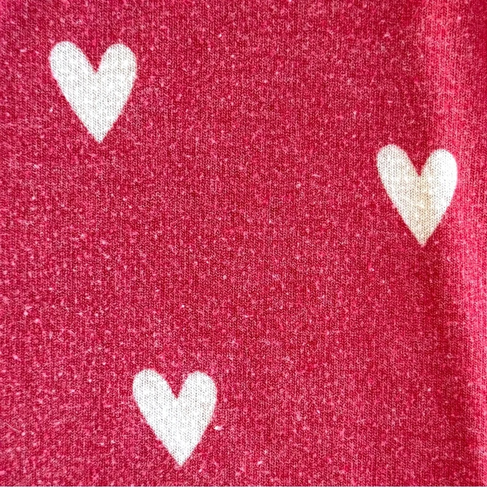 Honeydew Girls Heart Print Pajama Set Red White Size 8 Lightweight